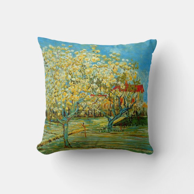 Boomgaard in bloei door Vincent van Gogh Kussen (Voorkant)
