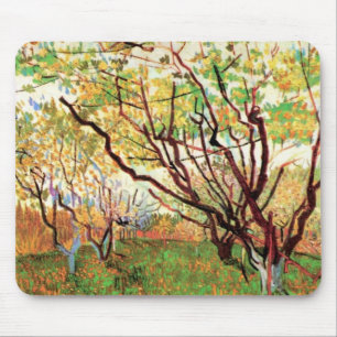 Boomgaard in bloei door Vincent van Gogh Muismat