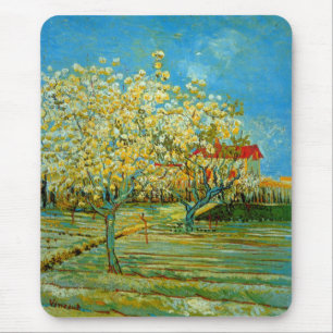 Boomgaard in bloei door Vincent van Gogh Muismat