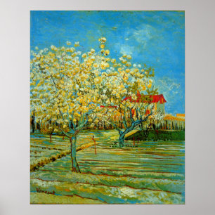 Boomgaard in bloei door Vincent van Gogh Poster