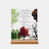 Boomgedicht Joyce Kilmer Acryl Teken Bord (Voorkant)