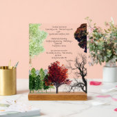 Boomgedicht Joyce Kilmer Acryl Teken Bord (Huwelijk)