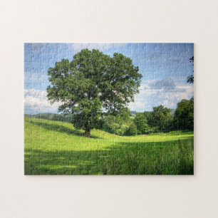 Boomgroen landschap legpuzzel