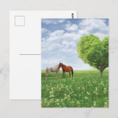 Boomhart en Paarden Briefkaart (Voorkant / Achterkant)