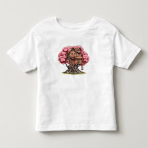 Boomhuis in kersenboom kinder shirts