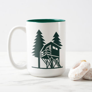 Boomhut koffiemok tweekleurige koffiemok