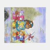 Boomi Cats Fleece Deken (Voorkant (Horizontaal))