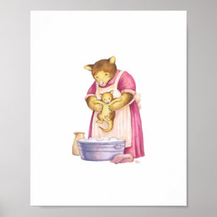 Boomkangoeroe moeder en kind 8 x 10 Print