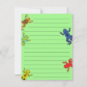 Boomkikkers Schattige Kinderen platte Briefpapier  Bedankkaart (Achterkant)