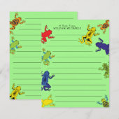 Boomkikkers Schattige Kinderen platte Briefpapier  Bedankkaart (Voorkant / Achterkant)