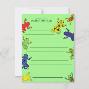 Boomkikkers Schattige Kinderen platte Briefpapier  Bedankkaart