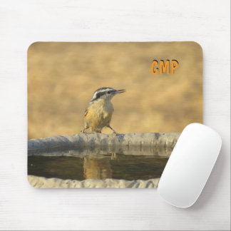 Boomklever bij vogelbadje muismat
