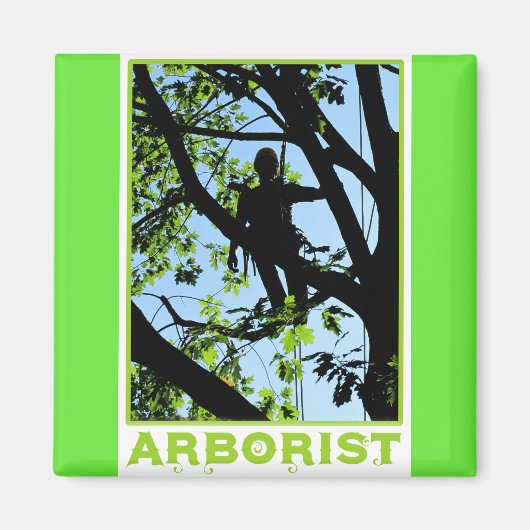 Boomklimmer Silhouette: Arborist Magneet (Voorkant)