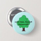 boomknop opslaan ronde button 5,7 cm (Voorkant /achterkant)