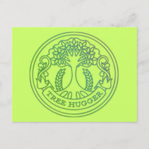 Boomknuffel, hippy badge briefkaart