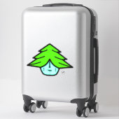 Boomkrijger (cartoon als gezicht) v1 sticker (Koffer)