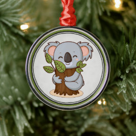 Boomkronkelend beer metalen ornament