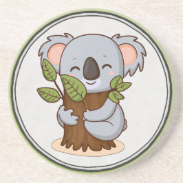 Boomkronkelend beer zandsteen onderzetter