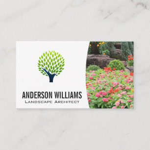 Boomlogo Landschap Bloemen Bomen Visitekaartje