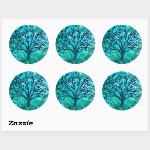 boommedaillon ronde sticker