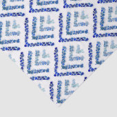 Boommetrisch zee glas - blauw tissuepapier (Detail)