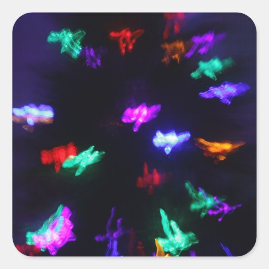 boompitten vierkante sticker (Voorkant)