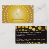 Boompositie in yoga (goud) visitekaartje (Voorkant / Achterkant)