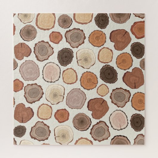 Boomringen Bos Doodle Patroon Legpuzzel (Verticaal)