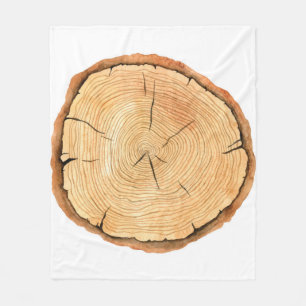 Boomringen. illustratie van de waterverf. met de h fleece deken
