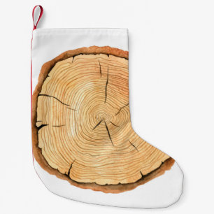Boomringen. Waterverf illustratie. hand getekend Kleine Kerstsok