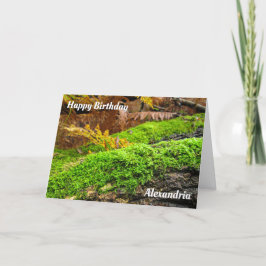 Boomschors in Herfstmos - Aangepaste Verjaardag Ka Kaart