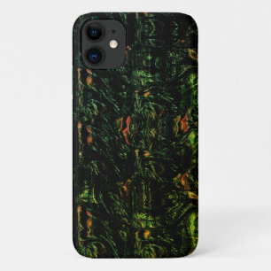 Boomschors onder groen gehammerd glas iPhone 11 hoesje