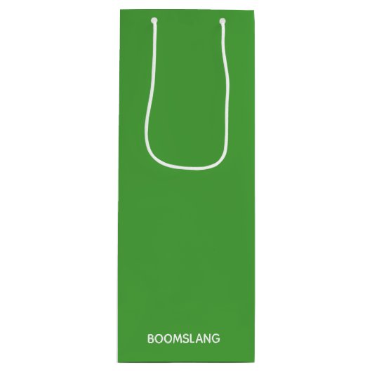 Boomslang groene kleurnaam wijn cadeautas (Voorkant)