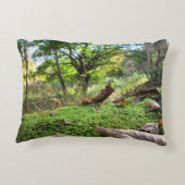 Boomsluimers in het herfstmos - gepersonaliseerd accent kussen (Achterkant)