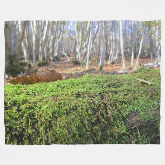 Boomsluimers in het herfstmos - gepersonaliseerd fleece deken (Voorkant (Horizontaal))