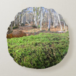 Boomsluimers in het herfstmos - gepersonaliseerd rond kussen