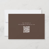 Boomstam hout met QR-code van de trouwwebsite Save The Date (Achterkant)
