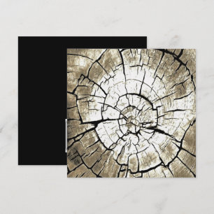 Boomstoom in Bleke grijze monotone Abstracte kunst Kaart