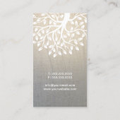  boomstructuur Wellness Meditation Zen Spa Linen Visitekaartje (Achterkant)