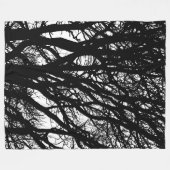 boomtakken in het hoge contrast van de winter fleece deken (Voorkant (Horizontaal))