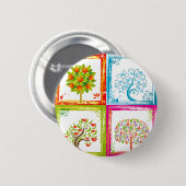 Boomtegels 2x2 ronde button 5,7 cm (Voorkant /achterkant)