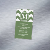 Boomtop Chevron Monogrammed Magnetisch Visitekaartje (Voorbeeld)