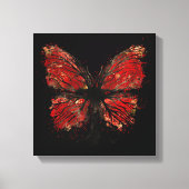 Boomvlies - Goud en rood Canvas Afdruk (Voorkant)