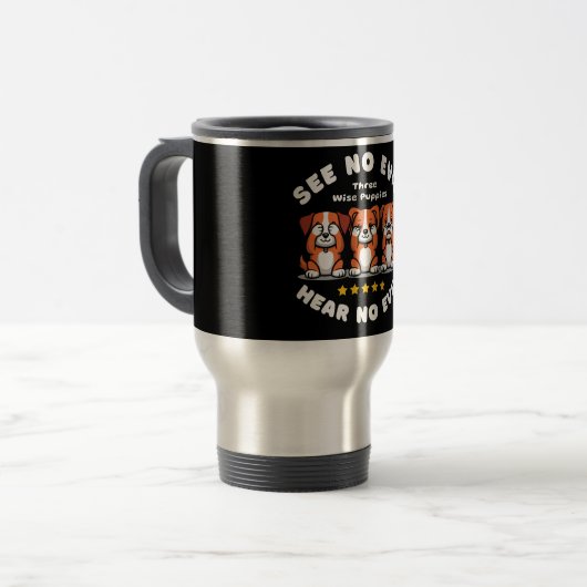 Boomwijze Puppies Reisbeker (Voorkant links)