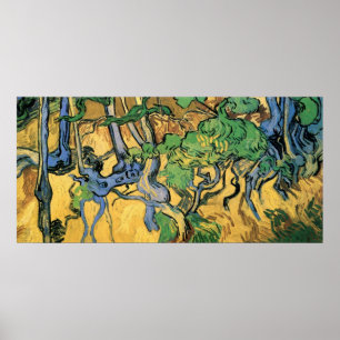 Boomwortelen en boomstammen door Vincent van Gogh Poster