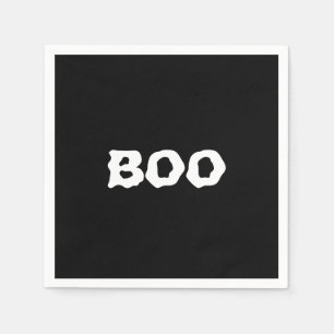 Boomzwart-wit spooky Halloween-papier Servet