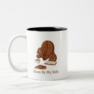 Boon aan mijn zijde koffieboon familie Vaderdag Tweekleurige Koffiemok