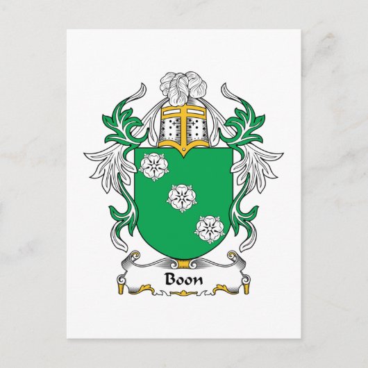 Boon Family Crest Briefkaart (Voorkant)