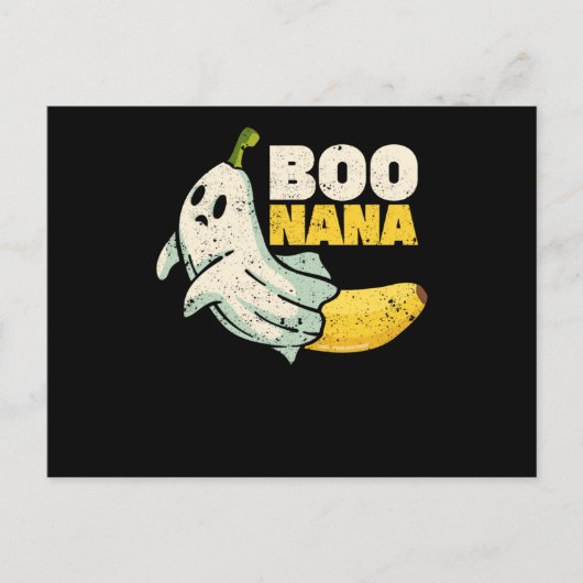 Boonana Cute ghost banana Halloween Briefkaart (Voorkant)