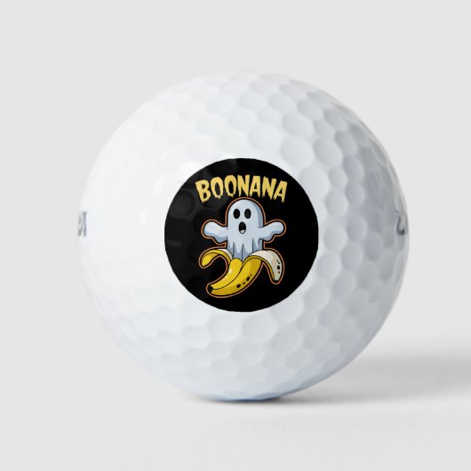 Boonana Cute Ghost Banana Halloween Golfballen (Voorkant)